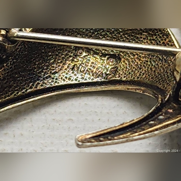 Vintage Ivar T. Holth .925 silver and enamel boat brooch mid-century Norwegian - Picture 7 of 7